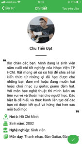 dạy kèm guitar