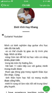 dạy kèm đàn guitar
