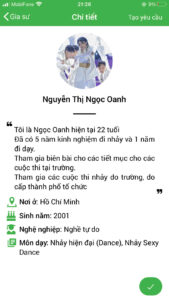 dạy kèm nhảy